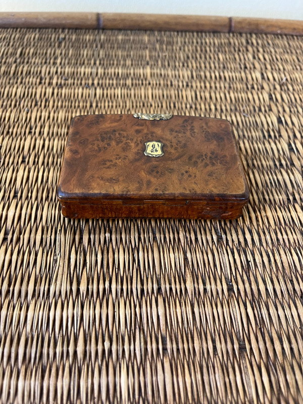Tabatière en Loupe d'Amboine - 19e Siècle
