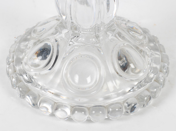A pair of late 19th century Baccarat crystal candelabra