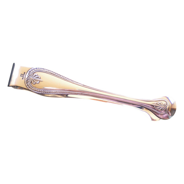 Pretty sugar tongs in silver metal model "Malmaison" Christofle goldsmith