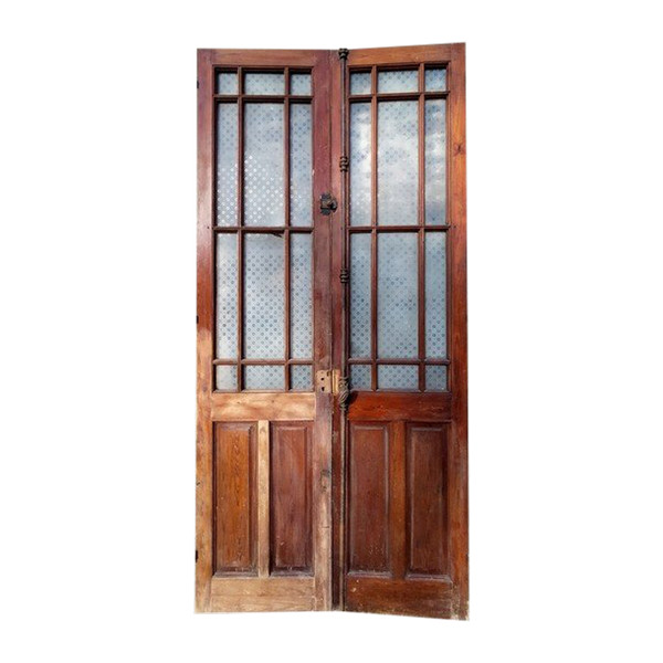 Double Old Glass Door Antique Glass 19th