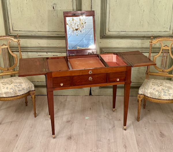 Mahogany Dressing Table Château Brand Louis XVI Period Circa 1780