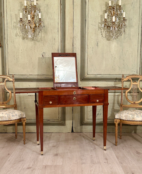 Mahogany Dressing Table Château Brand Louis XVI Period Circa 1780