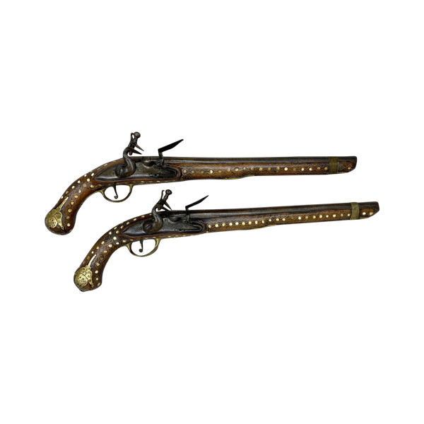 Pair of flintlock pistols Ottoman Empire Türkiye 19th century