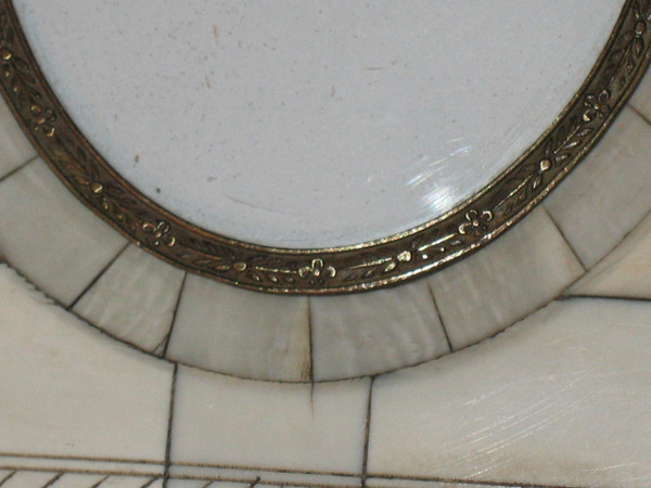 Piccola cornice per miniatura in intarsio del periodo Napoleone III del XIX secolo