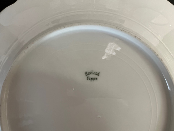 Set of Havilland porcelain plates decorated with women