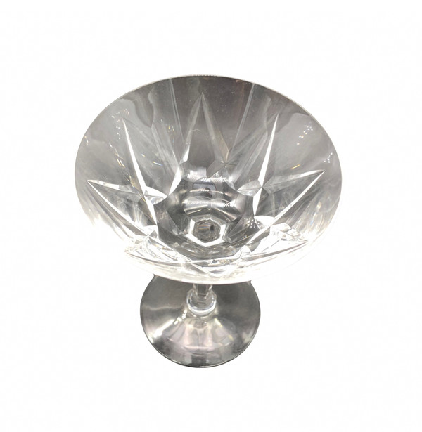 5 Saint Louis crystal champagne glasses, Ardèche model