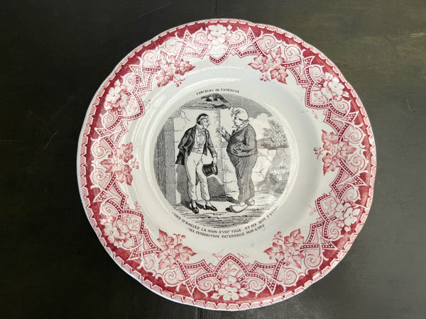 Set of 9 Talking Dessert Plates with Country Pranksters