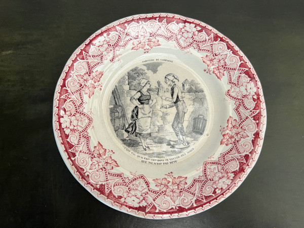 Set of 9 Talking Dessert Plates with Country Pranksters