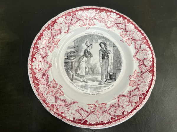 Set of 9 Talking Dessert Plates with Country Pranksters