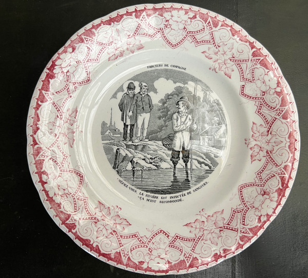 Set of 9 Talking Dessert Plates with Country Pranksters