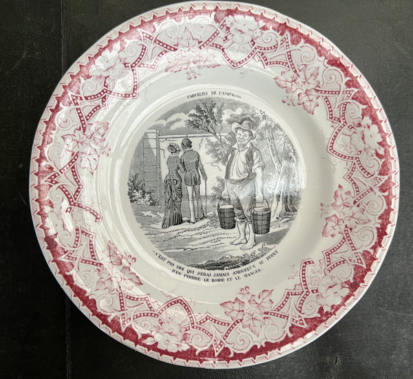 Set of 9 Talking Dessert Plates with Country Pranksters