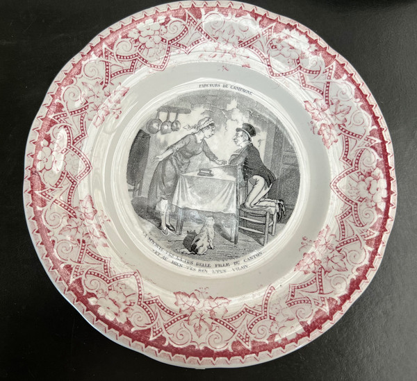 Set of 9 Talking Dessert Plates with Country Pranksters