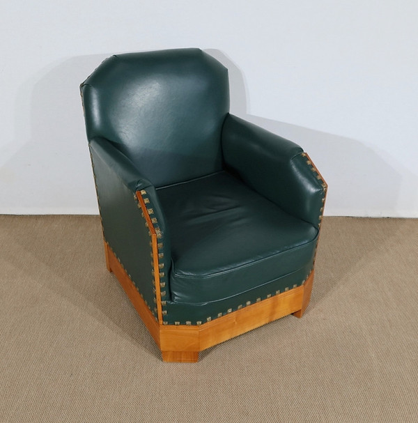 Pair of Art Deco Armchairs in Solid Cherry – 1st part of the 20th century