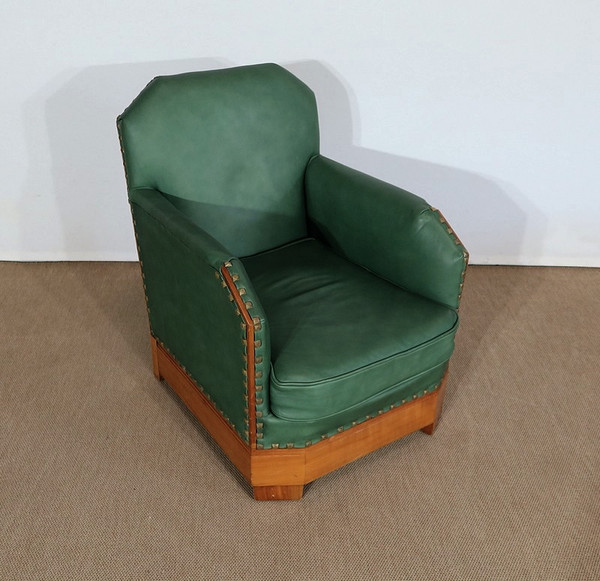 Paire de Fauteuils Art Déco en Merisier massif – 1ère partie du XXe