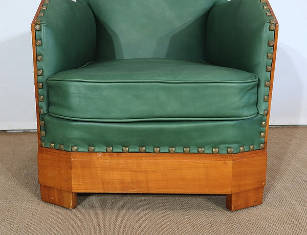 Paire de Fauteuils Art Déco en Merisier massif – 1ère partie du XXe