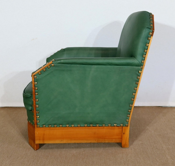 Paire de Fauteuils Art Déco en Merisier massif – 1ère partie du XXe