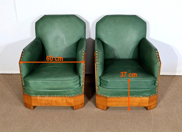 Paire de Fauteuils Art Déco en Merisier massif – 1ère partie du XXe