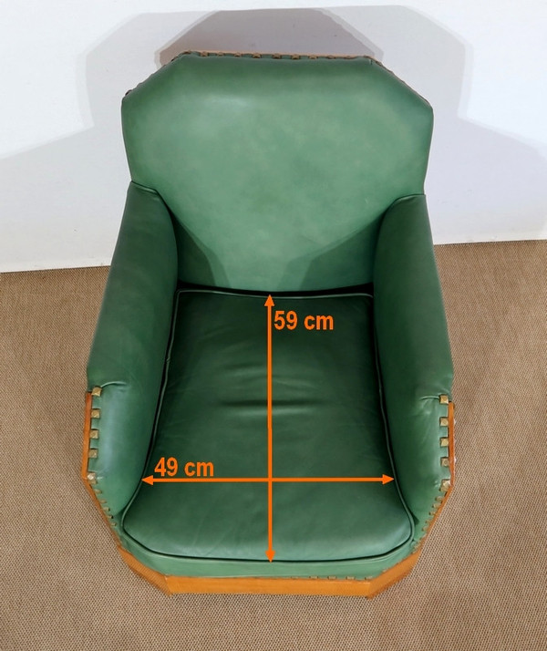 Paire de Fauteuils Art Déco en Merisier massif – 1ère partie du XXe