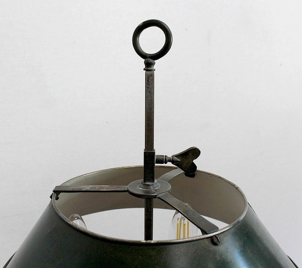 Rara lampada in bronzo, spirito Bouillotte – Inizio XX secolo