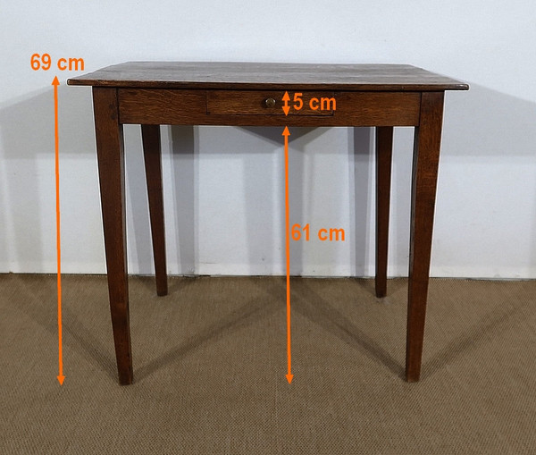Petite Table en Chêne massif – 2ème partie du XIXe
