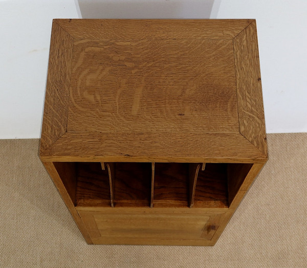 Kleiner Aktenschrank aus massiver Eiche – 1950