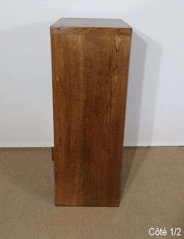 Kleiner Aktenschrank aus massiver Eiche – 1950