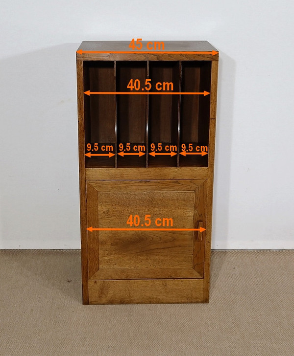 Kleiner Aktenschrank aus massiver Eiche – 1950