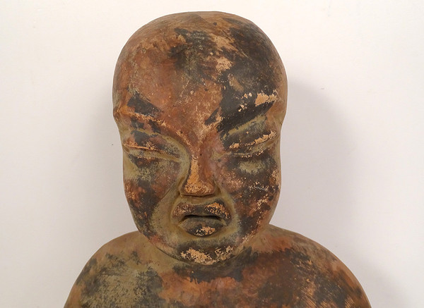 Präkolumbianische Skulptur Olmekenfigur Las Bocas Mexiko Terrakotta