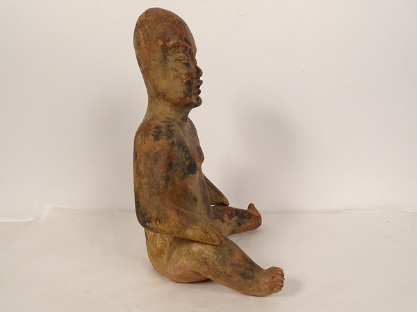 Präkolumbianische Skulptur Olmekenfigur Las Bocas Mexiko Terrakotta