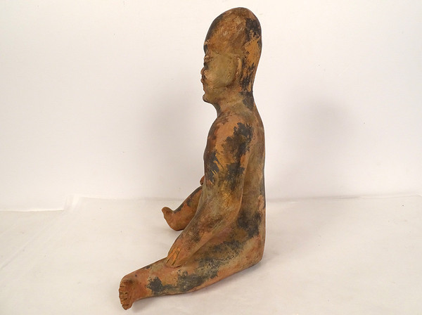 Präkolumbianische Skulptur Olmekenfigur Las Bocas Mexiko Terrakotta
