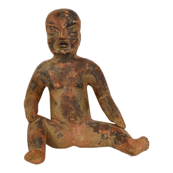 Präkolumbianische Skulptur Olmekenfigur Las Bocas Mexiko Terrakotta