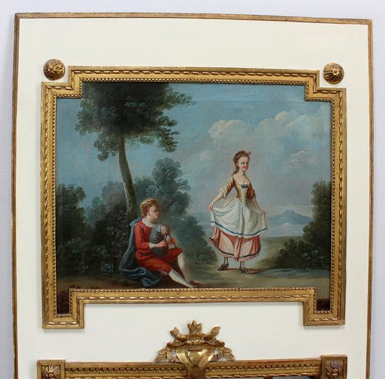 Large Trumeau Mirror, Louis XVI style - 2nd half of the 19th century