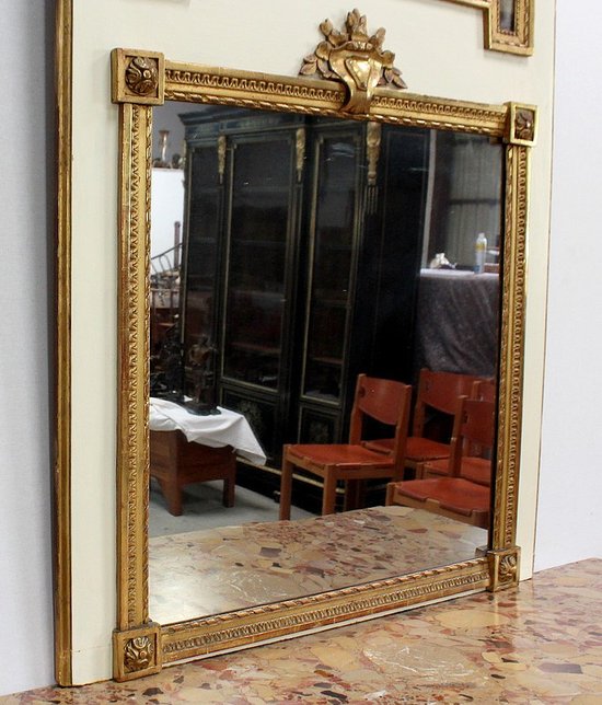 Large Trumeau Mirror, Louis XVI style - 2nd half of the 19th century