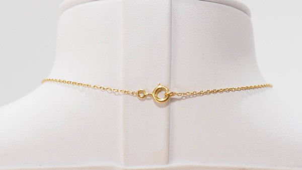 Collier en or jaune, Ecaille de Tortue et diamants