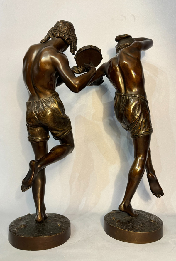 Danseurs napolitains. Sculptures en bronze, Francisque Duret (Delafontaine)