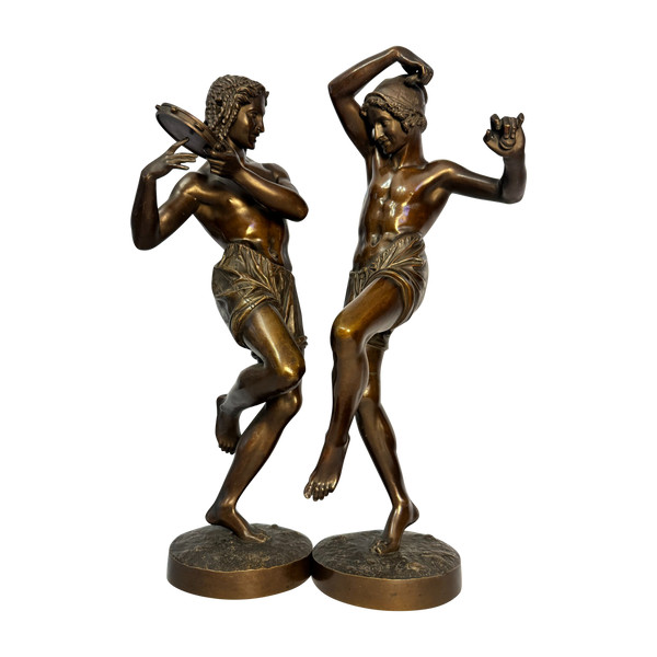Danseurs napolitains. Sculptures en bronze, Francisque Duret (Delafontaine)