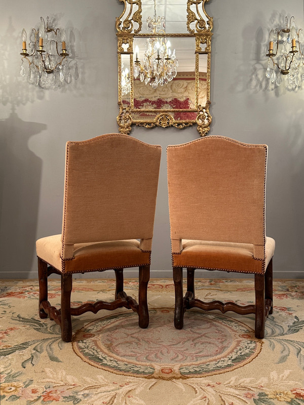 Pair Of Louis XIV Period Walnut Chairs circa 1700