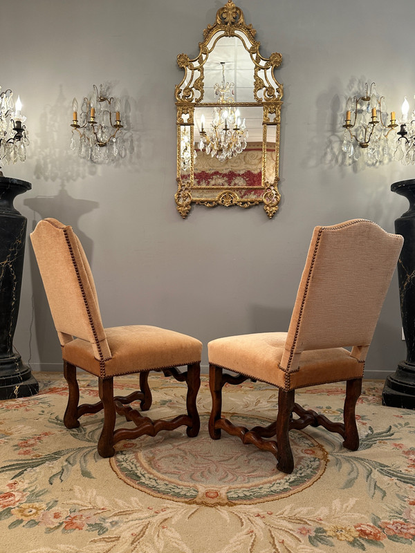 Pair Of Louis XIV Period Walnut Chairs circa 1700