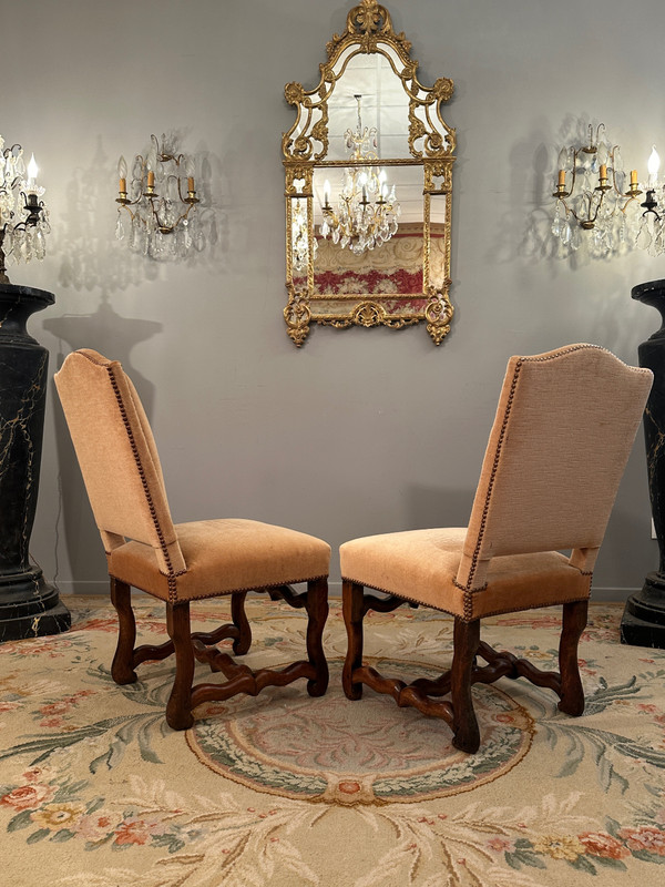 Pair Of Louis XIV Period Walnut Chairs circa 1700