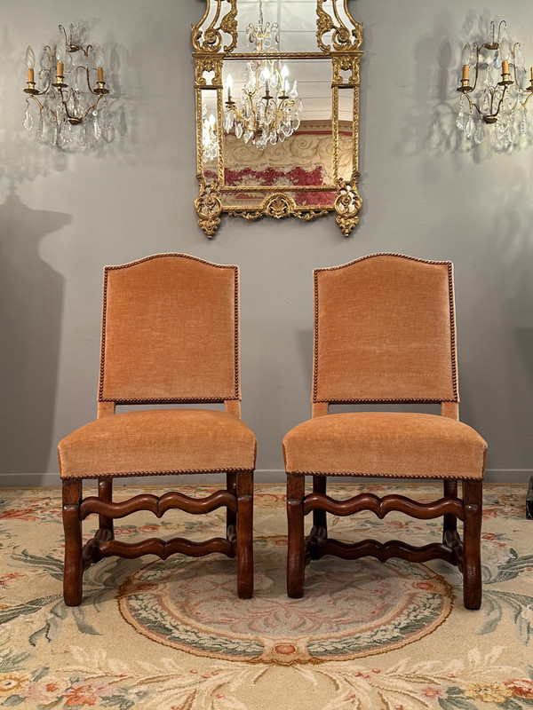 Pair Of Louis XIV Period Walnut Chairs circa 1700