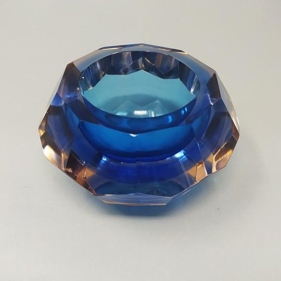 Amazing Big Blue Bowl or Catchall from the 1960s by Flavio Poli