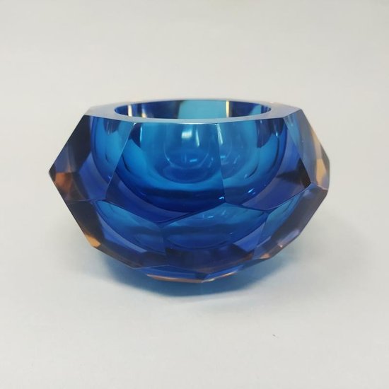 Amazing Big Blue Bowl or Catchall from the 1960s by Flavio Poli