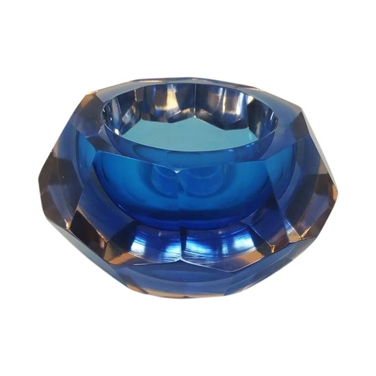 Amazing Big Blue Bowl or Catchall from the 1960s by Flavio Poli