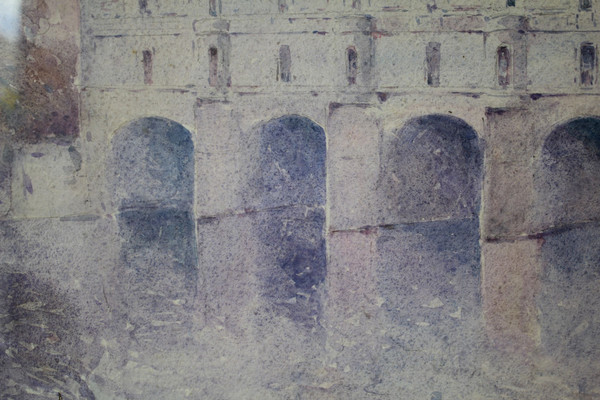 Acquerello 'Château De Chenonceau' di Marius Robert datato 1912
