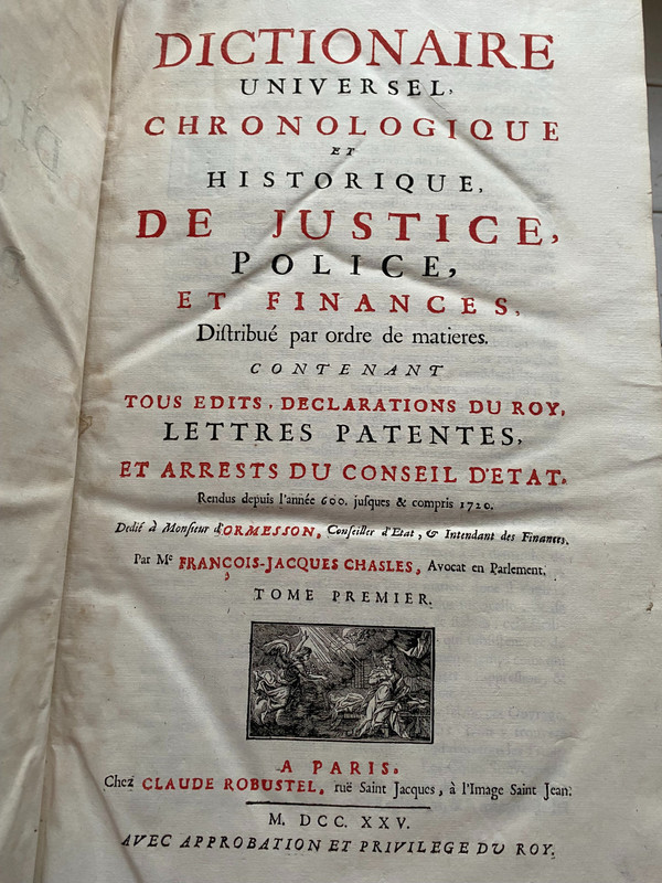 Deux fois trois volumes in folio de Droit et de Justice , Lyon 1689/1708  - et Paris 1725 Une belle réunion de deux Ouvrages