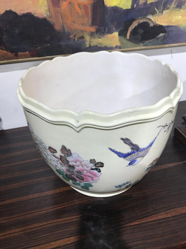 Theodore Deck (1823-1891) Cache Pot En Faïence