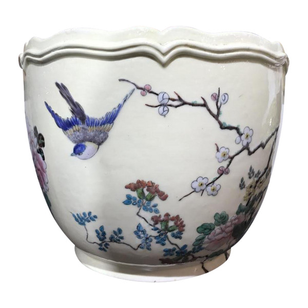 Theodore Deck (1823-1891) Cache Pot En Faïence