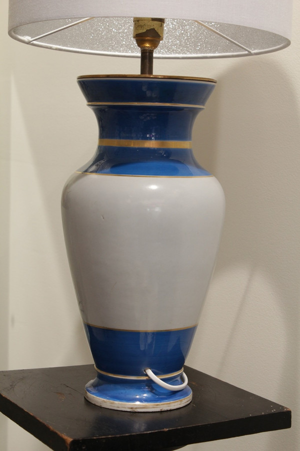 Lamp in the taste of Paris porcelain on the theme of Bacchanalia late 19th century period