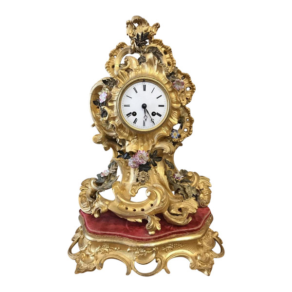 Rocaille clock, Louis XV style, Napoleon III period