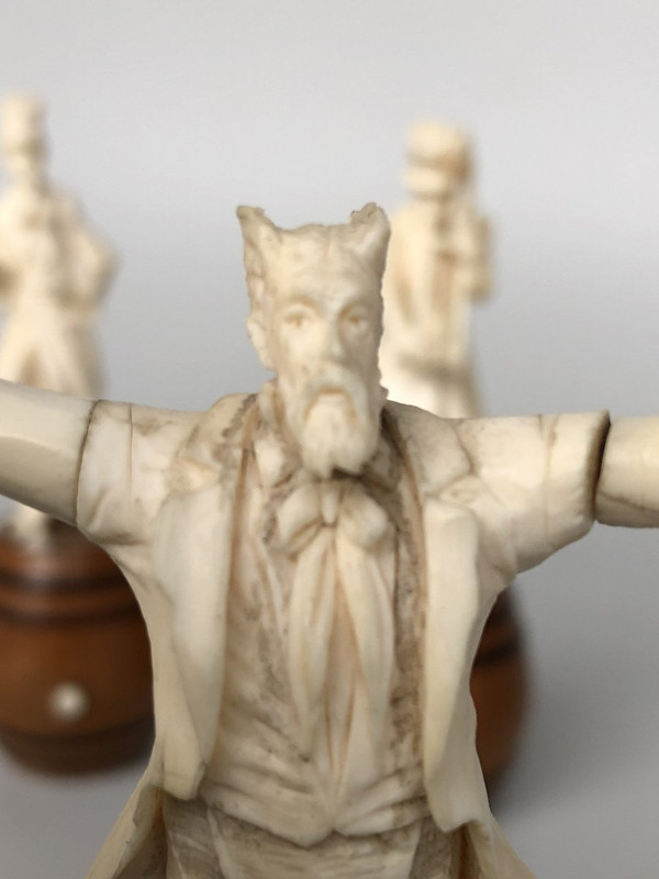Four Bone Sculptures 19th Century Musicians